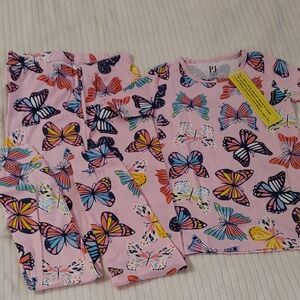 Place Pink Butterfly Pajama Set NWOT